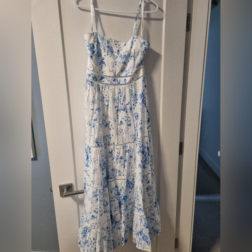 Ever New Floral Blue and White Dress